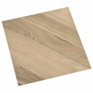 vidaXL Samo-lepiace podlahov&eacute; dosky Hned&yacute; pruhovan&yacute; 30,5 x 30,5 cm