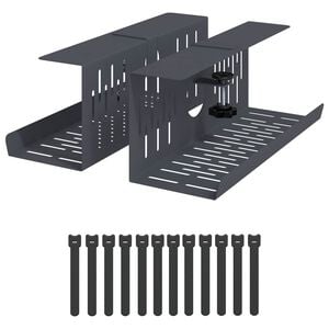 vidaXL &Uacute;ložn&yacute; box na k&aacute;ble pod st&ocirc;l 2 ks Antracitov&aacute; 35 x 12 x 13 cm