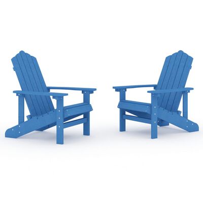 vidaXL Záhradné stoličky Adirondack 2 ks HDPE bledomodrá