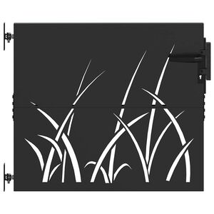 vidaXL Z&aacute;hradn&aacute; br&aacute;na Čierna 85 x 100 cm Povrchovo upraven&aacute; oceľ