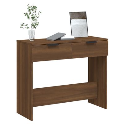 vidaXL Konzolový stolík hnedý dub 90x36x75 cm spracované drevo