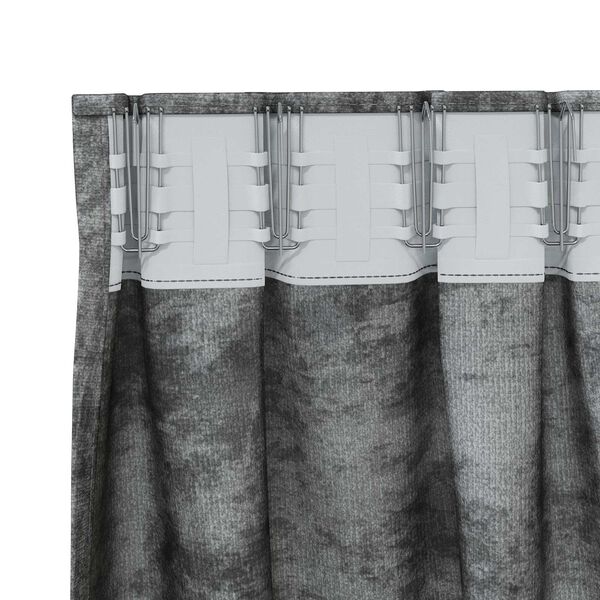 vidaXL Sametové závesy so záclonami 2 pcs Sivá 175 x 140 cm Zamat
