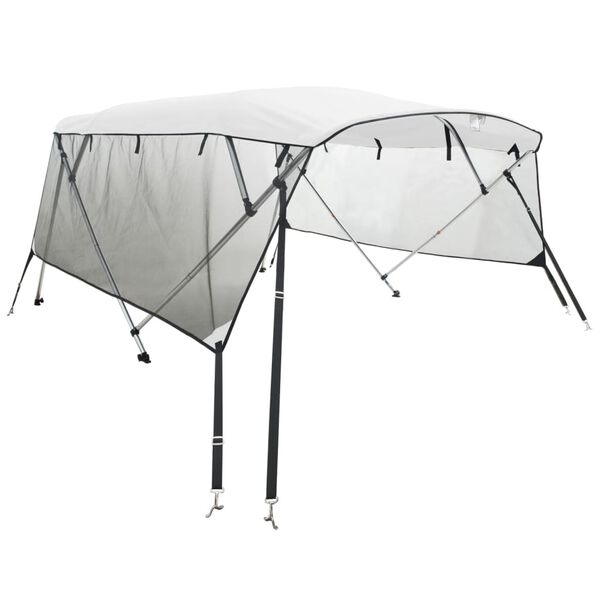vidaXL Strieška Bimini so 4 oblúkmi a stenami 243x(230-244)x137 cm