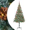 vidaXL Umel&yacute; vianočn&yacute; stromček s 300 LED-i Zelen&aacute; 180 cm PVC a oceľ