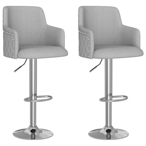 vidaXL Barov&eacute; stoličky 2 ks bledosiv&eacute; l&aacute;tkov&eacute;