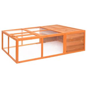 vidaXL Z&aacute;hradn&aacute; klietka pre zvierat&aacute; 150x100x50 cm jedľov&yacute; mas&iacute;v