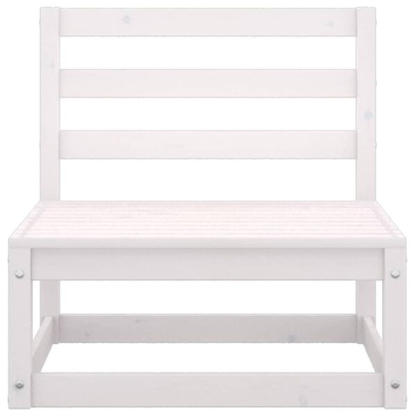 vidaXL 3-dielna z&aacute;hradn&aacute; s&uacute;prava s podložkami biela borovicov&yacute; mas&iacute;v