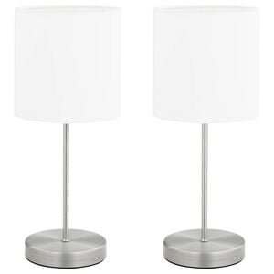 vidaXL Stolov&eacute; lampy 2 ks dotykov&eacute; tlačidlo biele E14