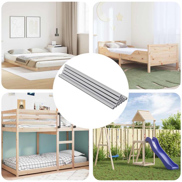 vidaXL Skrutkov&aacute; tyč 800 pcs Strieborn&aacute; Oceľ