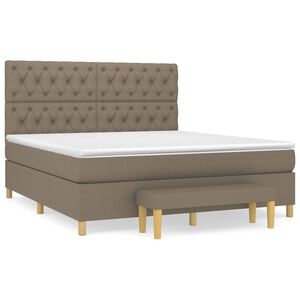 vidaXL Posteľn&yacute; r&aacute;m boxspring s matracom sivohned 160x200 cm l&aacute;tka