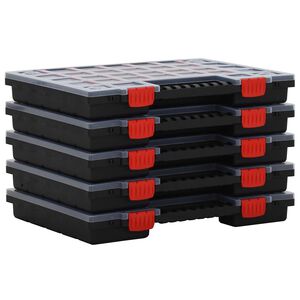 vidaXL Boxy na triedenie 5 ks 40x30x5 cm polypropyl&eacute;n