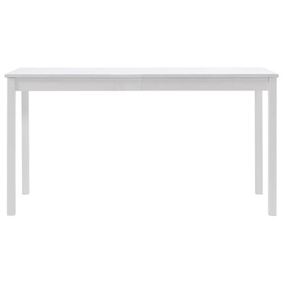 vidaXL Jedálenský stôl, biely 140x70x73 cm, borovicové drevo
