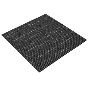 vidaXL Kobercov&aacute; dlaždica Pr&uacute;žkovan&aacute; čierna 50 x 50 cm 36 pcs