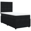 vidaXL Posteľn&yacute; r&aacute;m boxspring s matracom čierny 90x190 cm zamat