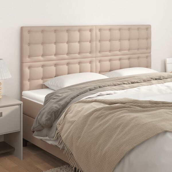 vidaXL Čelo postele Cappuccino 180x5x118/128 cm umel&aacute; koža