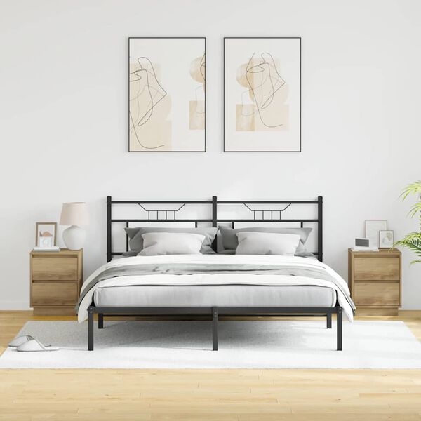 vidaXL Nočn&yacute; stol&iacute;k so z&aacute;suvkou 2 pcs Remeseln&yacute; dub 39 x 34,5 x 50 cm