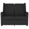 vidaXL 2-miestne skl&aacute;pacie mas&aacute;žne kreslo čierne l&aacute;tkov&eacute;