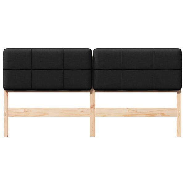 vidaXL Čal&uacute;nen&eacute; čelo postele s čelnou doskou Hned&aacute; a čierna 200 cm