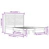 vidaXL Posteľný rám, biely, drevený masív 120x190cm malé dvojlôžko
