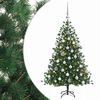 vidaXL Umel&yacute; vianočn&yacute; stromček s vianočn&yacute;mi guľami 150 cm 150 LED