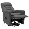 vidaXL Zdvíhacie masážne kreslo, antracitové, umelá koža