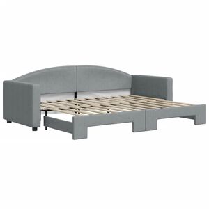 vidaXL Denn&aacute; posteľ s rozkladacou posteľou bledosiv&aacute; 80x200 cm l&aacute;tka