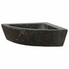 vidaXL Um&yacute;vadlo Siv&aacute; (38-45) x (38-45) x 12 cm Riečna skala