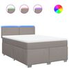 vidaXL Boxspring posteľ s matracom sivohned&yacute; 140x190 cm l&aacute;tka