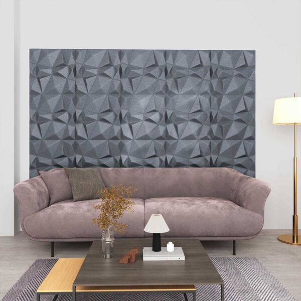 vidaXL N&aacute;stenn&eacute; panely 24 pcs Diamond &Scaron;ed&yacute; 50 x 50 cm XPS Pena