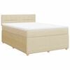 vidaXL Boxspring posteľ s matracom kr&eacute;mov&yacute; 140x190 cm l&aacute;tka