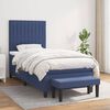 vidaXL Posteľn&yacute; r&aacute;m boxspring s matracom modr&yacute; 90x200 cm l&aacute;tka