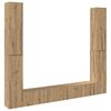 VidaXL 6 dielna s&uacute;prava n&aacute;stennej TV skrinky Artisan Oak