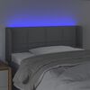 vidaXL Čelo postele s LED bledosiv&eacute; 93x16x78/88 cm l&aacute;tka