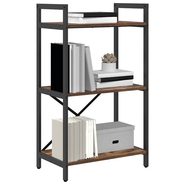 vidaXL Reg&aacute;l na knihy Dymov&aacute; dub 56 x 34 x 96 cm Kompozitn&eacute; drevo