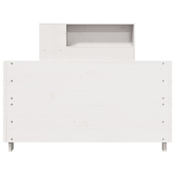 vidaXL Posteľ bez matraca biely 150x200 cm mas&iacute;vna borovica