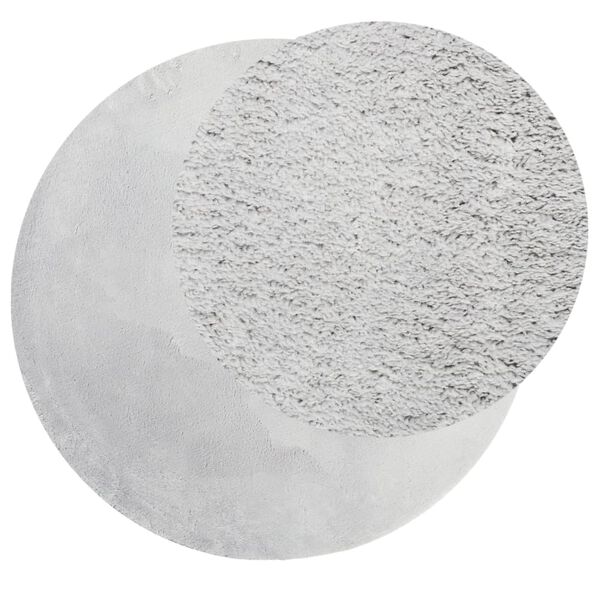 vidaXL Koberec HUARTE krátky vlas mäkký a umývateľný sivý Ø 160 cm