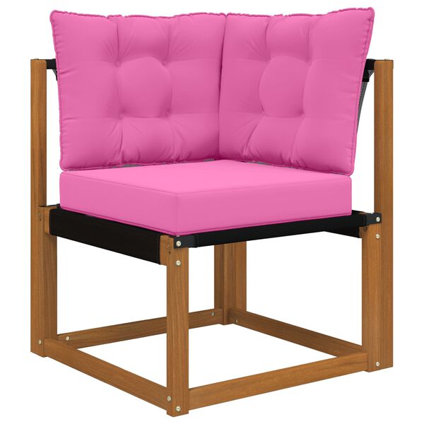 vidaXL Vank&uacute;&scaron; na vonkaj&scaron;iu pohovku 3 pcs Ružov&aacute; Polyester