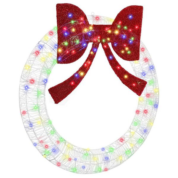 vidaXL Veniec s 150 LED-i Viacfarebný 120 cm Akryl