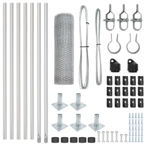 vidaXL Stĺp na plot. Strieborn&aacute;