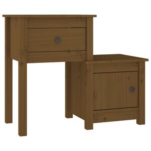 vidaXL Nočn&yacute; stol&iacute;k medovohned&yacute; 79,5x38x65,5 cm mas&iacute;vna borovica