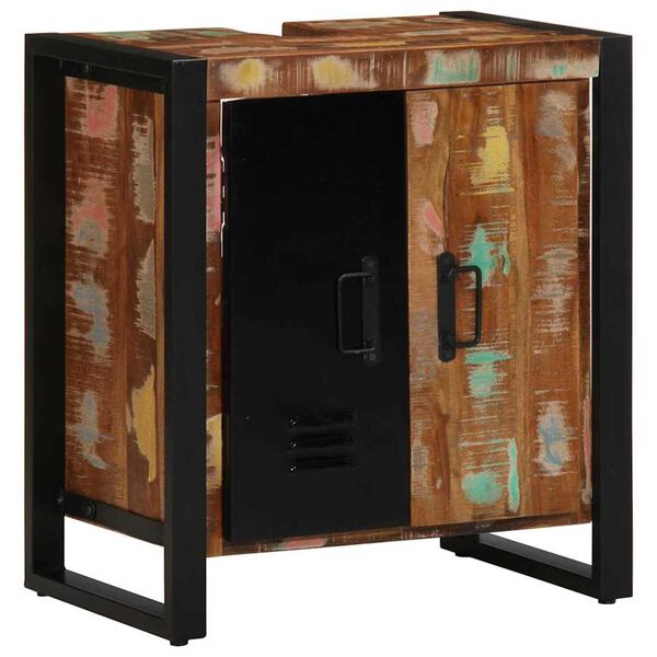 vidaXL Sada k&uacute;peľňov&eacute;ho n&aacute;bytku N&aacute;stenn&yacute; 4 pcs Mas&iacute;vne obnoven&eacute; drevo