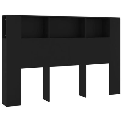 vidaXL Čelo postele so skrinkou čierne 160x18,5x104,5 cm