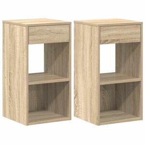 vidaXL Nočn&eacute; skrinky so z&aacute;suvkou 2 ks dub sonoma 35x34x66,5 cm