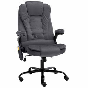 vidaXL Mas&aacute;žne kancel&aacute;rske kreslo tmavosiv&eacute; zamatov&eacute;