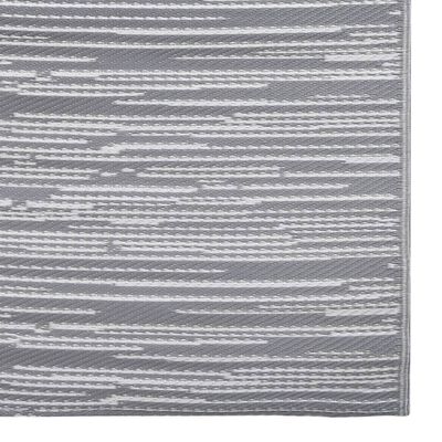 vidaXL Vonkajší koberec sivý 120x180 cm PP