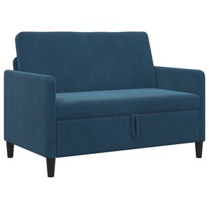 vidaXL Sofa s &uacute;ložn&yacute;m priestorom Modr&aacute; 122 x 78 x 87 cm Polyester