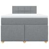 vidaXL Boxspring posteľ s matracom bledosiv&aacute; 120x190 cm l&aacute;tka
