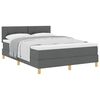 vidaXL Posteľ boxspring s matracom Tmavo &scaron;ed&aacute; 160 x 200 cm l&aacute;tka