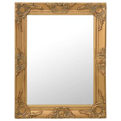 vidaXL Nástenné zrkadlo v barokovom štýle 50x60 cm zlaté