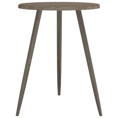 vidaXL Bistro stolík, sivý Ø60x76 cm, MDF a železo